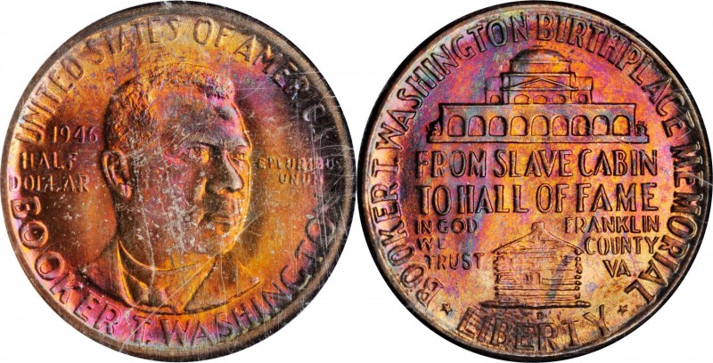 1946-D Booker T. Washington Memorial. MS-67 * (NGC). CAC.

Intensely vivid mul...