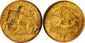1915-S Panama-Pacific Exposition Quarter Eagle. MS-66 (NGC). CAC.

Vivid reddish-orange patina mingles with softly frosted luster on both sides of t...