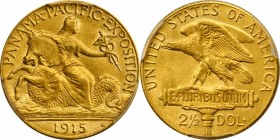 1915-S Panama-Pacific Exposition Quarter Eagle. Unc Details--Cleaned (PCGS).

Somewhat smooth and glossy but free from distracting hairlines or area...