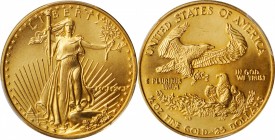 1991 Half-Ounce Gold Eagle. MS-69 (PCGS).

Lovely Superb Gem quality with tinges of pale pinkish-rose to otherwise medium gold surfaces.

PCGS# 98...