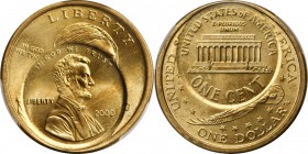 Intriguing 2000 Lincoln Cent Overstruck on a Sacagawea Dollar

2000 Lincoln Cent--Overstruck on a 2000-Dated Sacagawea Dollar--MS-66 (PCGS).

This...