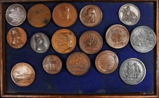Early American and Betts Medals

Framed Collection of (16) Uniface Electrotype Cliches of 18th and Early 19th Century Medals.

Each medallic shell...