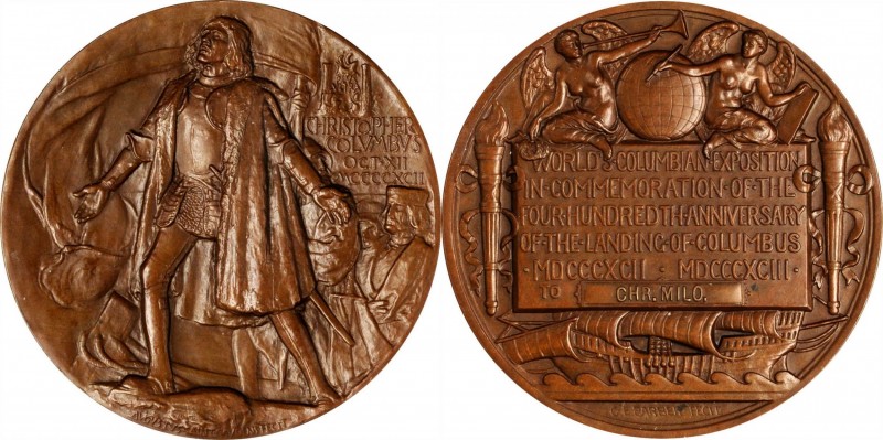 Columbiana

1892-1893 World's Columbian Exposition Award Medal. Bronze. 76.3 m...