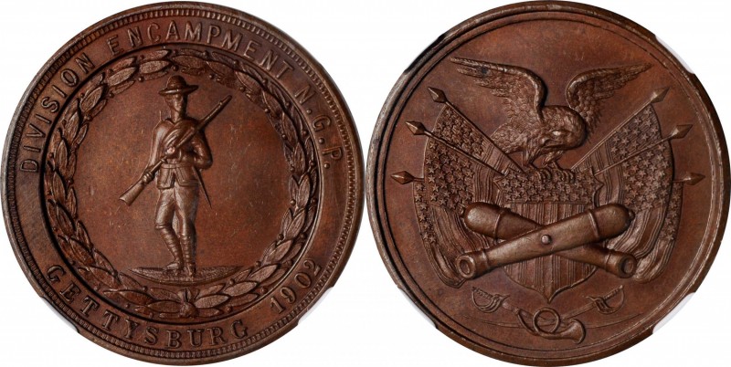 Military Medals

1902 Gettysburg Division Encampment N.G.P. Medal. Bronze. 35 ...