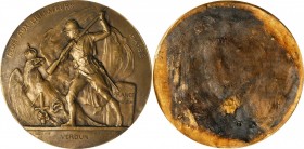Military Medals

1914 - 1918 Verdun Plaque. Cast Bronze. 152 mm. By V. Peter. About Uncirculated.

Uniface plaque with a French soldier using his ...