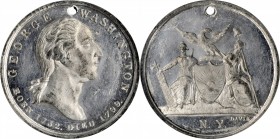 Washingtoniana

"1799" (ca. 1841) New York Medalet. White Metal. 25 mm. Musante GW-160, Baker-614. MS-61 PL (NGC).

Pierced for suspension, as usu...