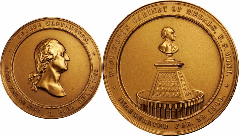 Washingtoniana

"1860" U.S. Mint Cabinet Medal. Yellow Bronze. 59.5 mm. Musant...