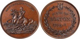Washingtoniana

"1776" (ca. 1859) Siege of Boston Medal. Copper. 31 mm. Musante GW-254, Baker-50A. Mint State.

This is one of dozens of different...