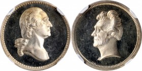 Washingtoniana

Undated (ca. 1862) Washington - Jackson Medalet. Paquet P Obverse - Paquet Jackson Reverse. Silver. 18 mm. Musante GW-448, Baker-223...