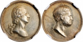 Washingtoniana

Undated (ca. 1870) Washington - Grant Medalet. Paquet P Obverse - Grant by Barber. Silver. 18 mm. Musante GW-458, Baker-252, Julian ...