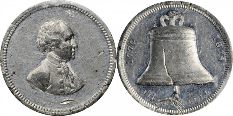 Washingtoniana

1876 Washington - Liberty Bell Medalet. Paquet First Obverse, ...