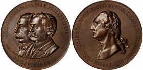 Washingtoniana

1902 Philo Lodge 444 Sesquicentennial of George Washington's Initiation into Freemasonry Medal. Bronze. 51 mm. Baker-297. Mint State...