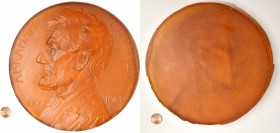 Lincolniana

1909 Lincoln Birth Centennial Medal Obverse Resinous Cast. Clear Amber Resin. 202 mm (7-7/8 inches). By Jules Edouard Roiné. Cunningham...