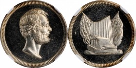 Lincolniana

Undated Abraham Lincoln Broken Column Medalet. Silver. 18.5 mm. Cunningham 22-480S, King-552. MS-64 PL (NGC).