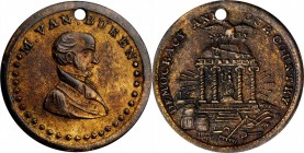 Political Medals and Related

1836 Martin Van Buren Political Medal. DeWitt-MVB 1836-4, HT-78, Low-190, W-Unlisted. Brass. Plain Edge. 25 mm. Extrem...
