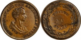 Political Medals and Related

1840 Henry Clay Political Medal. DeWitt-HC 1840-1, HT-79, Low-192, W-Unlisted. Copper. Plain Edge. 28 mm. About Uncirc...