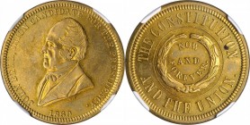 Political Medals and Related

1860 John Bell Political Medal. DeWitt-JBELL 1860-7. Brass. 28 mm. MS-66 (NGC).