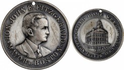 Political Medals and Related

1907 Boston, Massachusetts Old Home Week Medal. Antique Silver Finish. 35 mm. About Uncirculated.

Pierced at top fo...