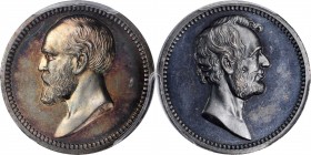 Presidents and Inaugurals

Undated (1882) Lincoln and Garfield Medalet. Silver. 26 mm. Julian PR-40, Cunningham 22-520S, King-524. Specimen-63 (PCGS...