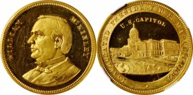 Presidents and Inaugurals

1897 William McKinley Inaugural Medallion. Gilt Brass. 28 mm. MS-63 DPL (NGC).

Obv: Bust of McKinley left, name WILLIA...