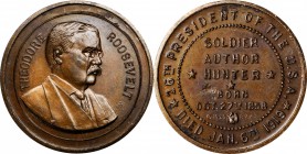 Presidents and Inaugurals

1920 Theodore Roosevelt Memorial Medal. Bronze. 30.3 mm. By Adam Pietz. Mint State.

Obv: Roosevelt bust to the right, ...