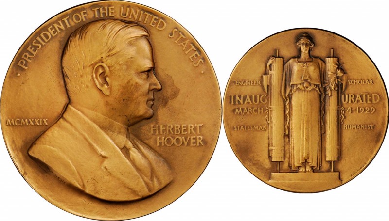 Presidents and Inaugurals

1929 Herbert Hoover U.S. Mint Presidential Medal. B...