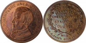 Augustus B. Sage Medals

Undated (1858) Sage's Odds and Ends -- No. 3, Paul Morphy. Original. Bowers-3. Die State I. Copper. Plain Edge. 30.7 mm. Pr...