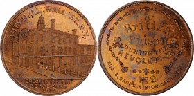 Augustus B. Sage Medals

"1812" (ca. 1858) Sage's Historical Tokens -- No. 2, City Hall, Wall Street, N.Y. Original. Bowers-2. Die State I. Copper. ...