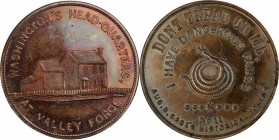 Augustus B. Sage Medals

Undated (ca. 1858) Sage's Historical Tokens -- No. 11, Washington's Headquarters at Valley Forge. Original. Bowers-11, Musa...