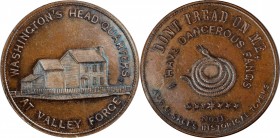 Augustus B. Sage Medals

Undated (ca. 1858) Sage's Historical Tokens -- No. 11, Washington's Headquarters at Valley Forge. Original. Bowers-11, Musa...