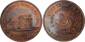 Augustus B. Sage Medals

Undated (ca. 1858) Sage's Historical Tokens -- No. 11, Washington's Headquarters at Valley Forge. Original. Bowers-11, Musa...