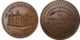 Augustus B. Sage Medals

Undated (ca. 1858) Sage's Historical Tokens -- No. 12, Sir Henry Clinton's House, No. 1 Broadway, N.Y. Original. Bowers-12....