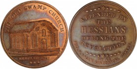 Augustus B. Sage Medals

"1767" (ca. 1858) Sage's Historical Tokens -- No. 13, The Old Swamp Church. Original. Bowers-13. Die State I. Copper. Plain...