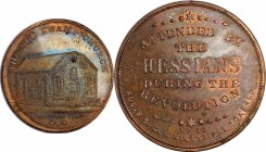 Augustus B. Sage Medals

"1767" (ca. 1858) Sage's Historical Tokens -- No. 13, The Old Swamp Church. Original. Bowers-13. Die State I. Copper. Plain...