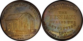 Augustus B. Sage Medals

"1767" (ca. 1870s) Sage's Historical Tokens -- No. 13, The Old Swamp Church. Restrike. Bowers-13. Die State II. Brass. Reed...