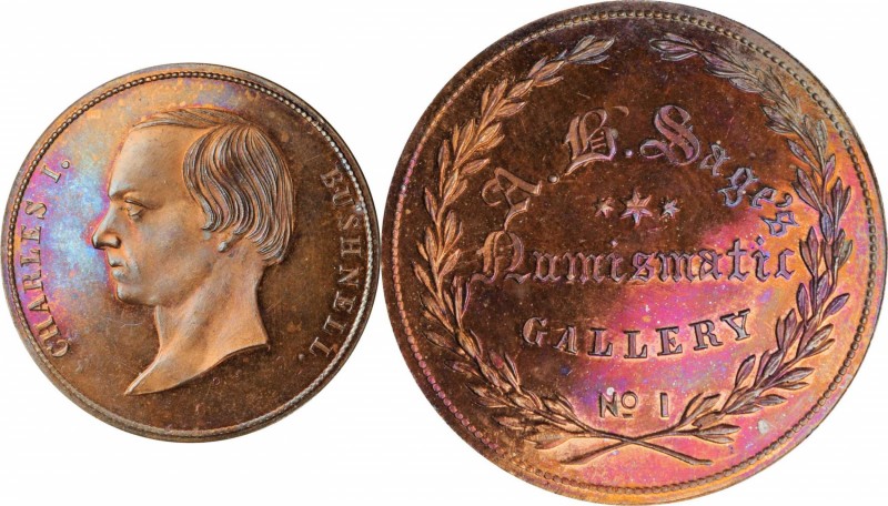 Augustus B. Sage Medals

Undated (1859) Sage's Numismatic Gallery -- No. 1, Ch...