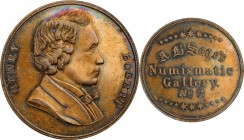 Augustus B. Sage Medals

Undated (1859) Sage's Numismatic Gallery -- No. 2, Henry Bogert. Original. Bowers-2. Die State I. Copper. Plain Edge. 30.8 ...