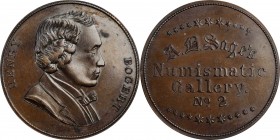 Augustus B. Sage Medals

Undated (1859) Sage's Numismatic Gallery -- No. 2, Henry Bogert. Original. Bowers-2. Die State I. Copper. Plain Edge. 30.8 ...