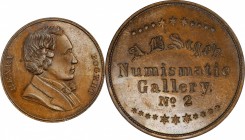 Augustus B. Sage Medals

Undated (1859) Sage's Numismatic Gallery -- No. 2, Henry Bogert. Original. Bowers-2. Die State I. Copper. Plain Edge. 30.8 ...