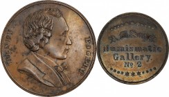 Augustus B. Sage Medals

Undated (1859) Sage's Numismatic Gallery -- No. 2, Henry Bogert. Original. Bowers-2. Die State I. Copper. Plain Edge. 30.8 ...