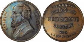 Augustus B. Sage Medals

Undated (1859) Sage's Numismatic Gallery -- No. 3, Jeremiah Colburn. Original. Bowers-3. Die State I. Copper. Plain Edge. 3...