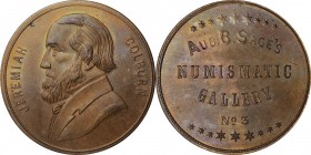 Augustus B. Sage Medals

Undated (1859) Sage's Numismatic Gallery -- No. 3, Jeremiah Colburn. Original. Bowers-3. Die State I. Copper. Plain Edge. 3...