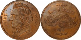 Augustus B. Sage Medals

Undated (1859) Sage's Numismatic Gallery -- No. 6, Frank Jaudon. Original. Bowers-6b. Die State I. Copper. Plain Edge. 30.8...