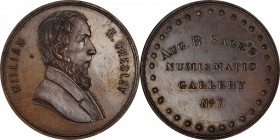 Augustus B. Sage Medals

Undated (1859) Sage's Numismatic Gallery -- No. 7, William H. Chesley. Original. Bowers-7. Die State I. Copper. Plain Edge....