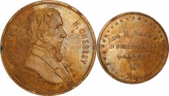 Augustus B. Sage Medals

Undated (1859) Sage's Numismatic Gallery -- No. 7, William H. Chesley. Original. Bowers-7. Die State I. Copper. Plain Edge....