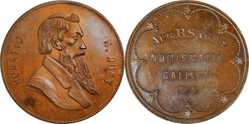 Augustus B. Sage Medals

Undated (1859) Sage's Numismatic Gallery -- No. 8, Ho...