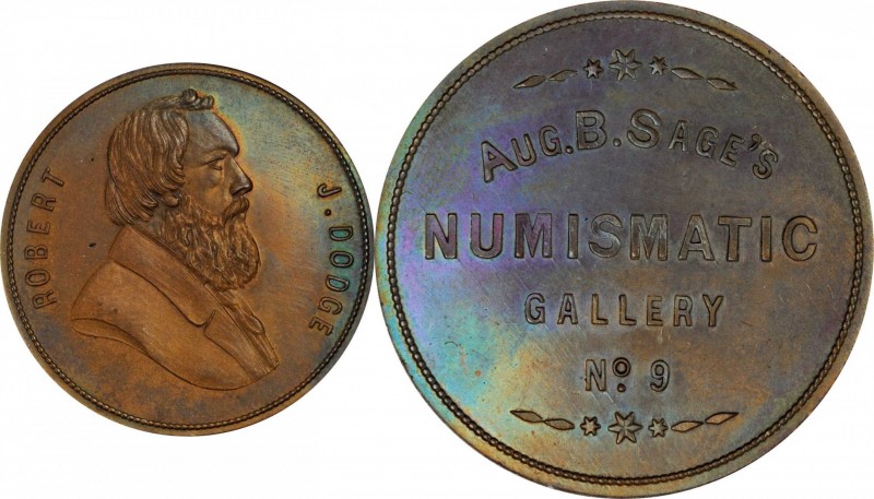 Augustus B. Sage Medals

Undated (1859) Sage's Numismatic Gallery -- No. 9, Ro...