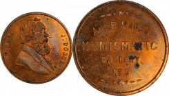 Augustus B. Sage Medals

Undated (1859) Sage's Numismatic Gallery -- No. 9, Robert J. Dodge. Original. Bowers-9. Die State I. Copper. Plain Edge. 30...