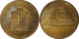 Augustus B. Sage Medals

"1856" (ca. 1870s) Sage's Masonic Medalets -- No. 1, Old Masonic Hall, Broadway, N.Y. Restrike. Bowers-1. Die State II. Bra...