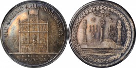 Augustus B. Sage Medals

"1856" (ca. 1870s) Wood's Old Masonic Hall / Pavilion, Three Columns Mule. Marvin-304. Silver. Plain Edge. 31.3 mm. Choice ...